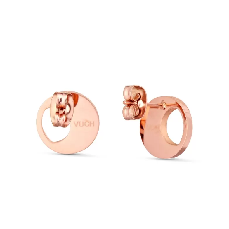 Vuch Rose Gold Moon Earrings Fashion